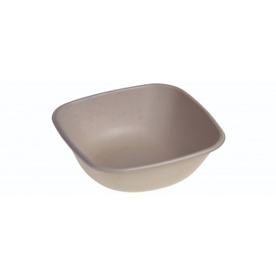 Sukkerrørsfiber Skål ”Natur”, m/Bio Coatning (17x17x5,5cm/750ml) - 100 stk pk