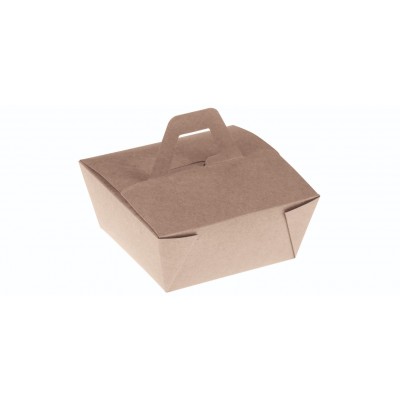 Bambuskarton Boks, M/Håndtag (15x15x6,5cm) - 50 stk pk