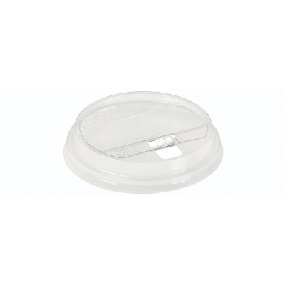 Låg PLA m/hængslet åbning (Ø9,6cm) - 100 stk pk