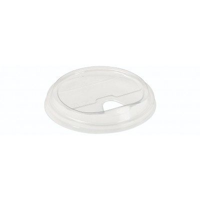 Låg PLA m/drikkeåbning (Ø9,6cm) - 100 stk pk