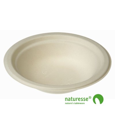 Sukkerrørsfiber Skål (Ø14cm/200ml) - 50 stk pk *