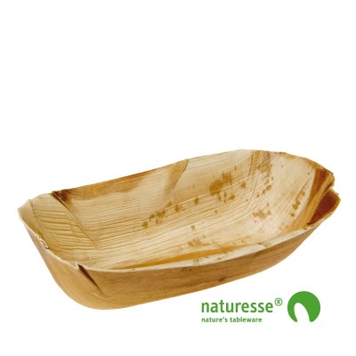 Skål i palmeblad (22x10x6cm) - 20 stk pk*