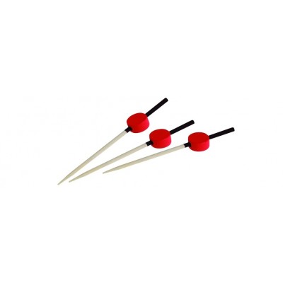 Pindemadspinde Rød, Bambus (9cm) - 250 stk pk