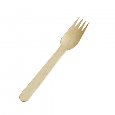 Gaffel, Træ (16cm) - 100 stk pk*