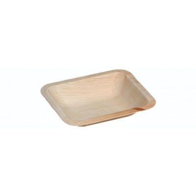Palmeblad skål, rektangulær (10x13x3cm/200ml) - 25 stk pk*