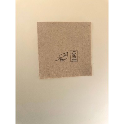 Papirserviet, 3-lag, Natur (25x25cm) - 250 stk pk