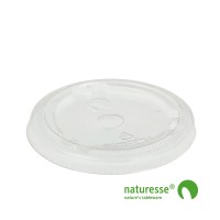 Låg i PLA, Flad m/hul (Ø7,6cm) - 50 stk pk