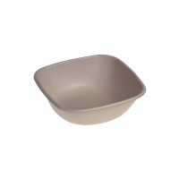 Sukkerrørsfiber Skål ”Natur”, m/Bio Coatning (17x17x5,5cm/750ml) - 100 stk pk
