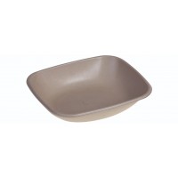 Sukkerrørsfiber Skål ”Natur”, m/Bio Coatning (19,5x17x4cm/600ml) - 125 stk pk