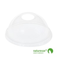 Låg i PLA, Kuppel m/hul (Ø9,6cm) - 50 stk pk
